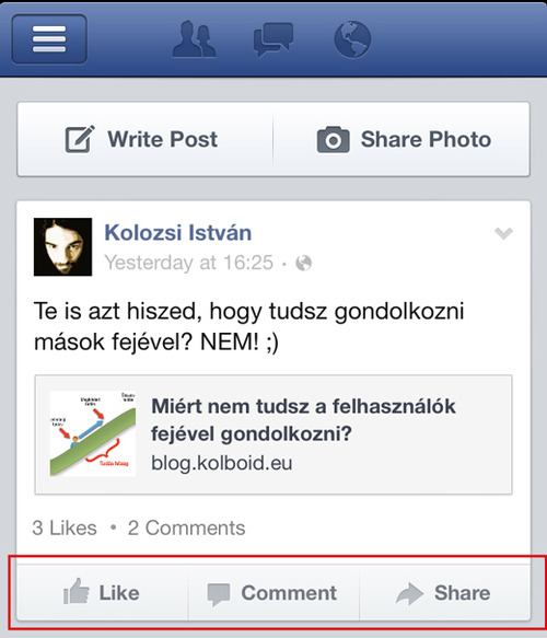 új Facebook like és komment megoldás