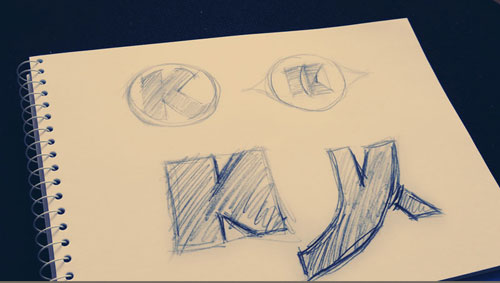 kolboid logo – első vázlat