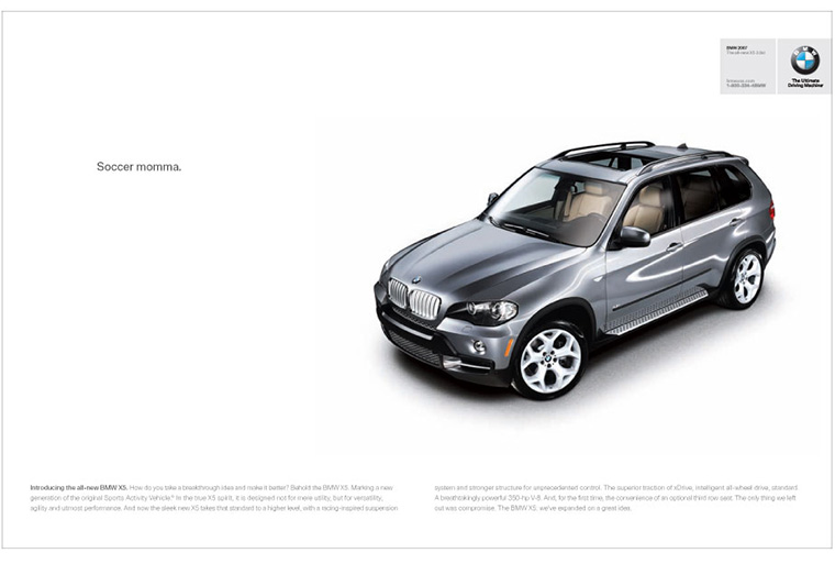 BMW hirdetés – A white space eleganciát kölcsönöz